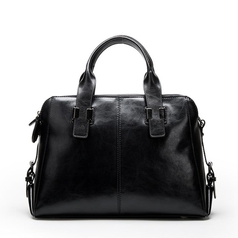 Genuine Leather Women Totes Luxury Handbags Double Zipper Design Ladies Shoulder Bags Designer Real Cowhide Handbags Sac A Main