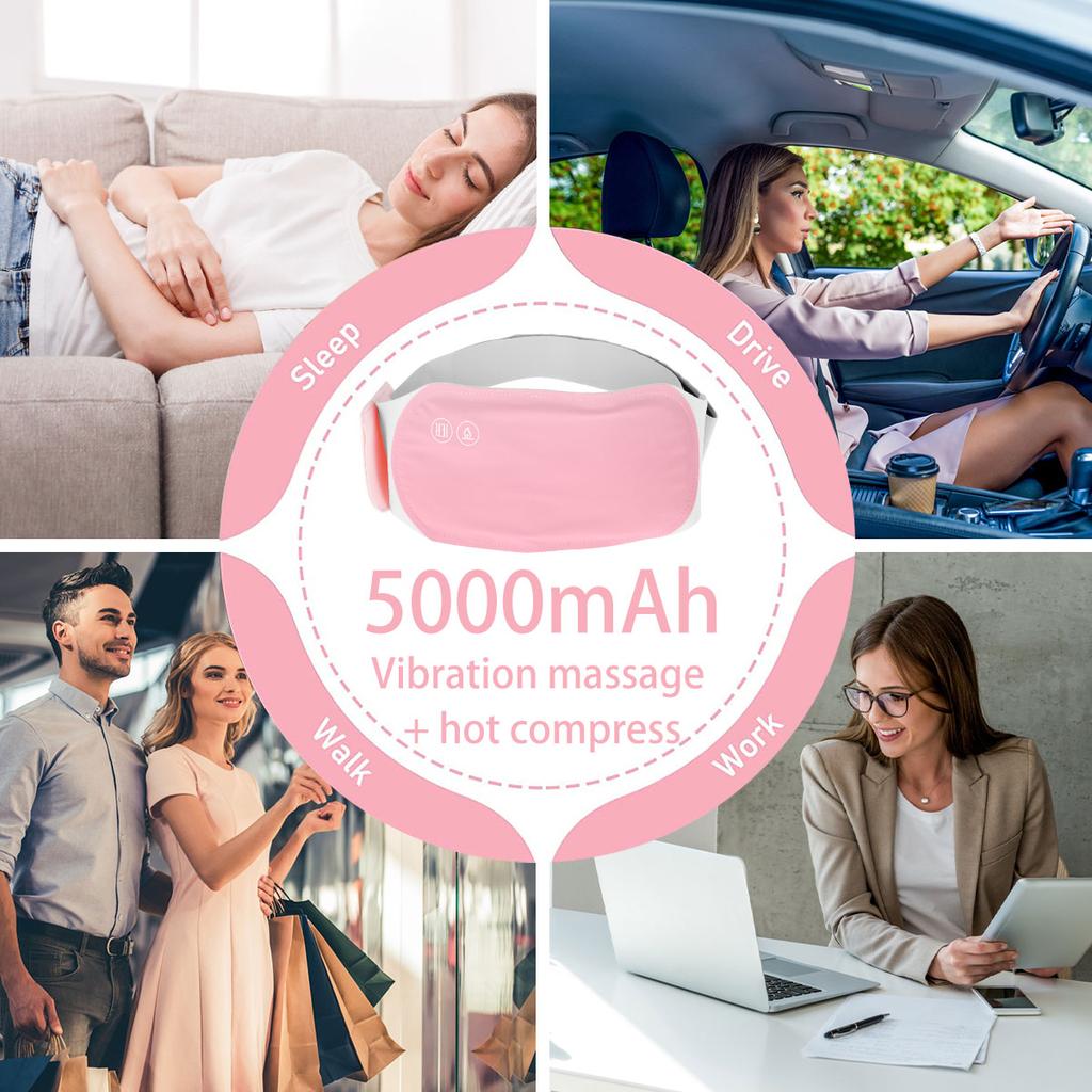 Portable Cordless Heating Pad for Menstrual Cramps Pain Relief Heating Pad for Period Cramps Heating Abdomen Warmer Xmas Gifts