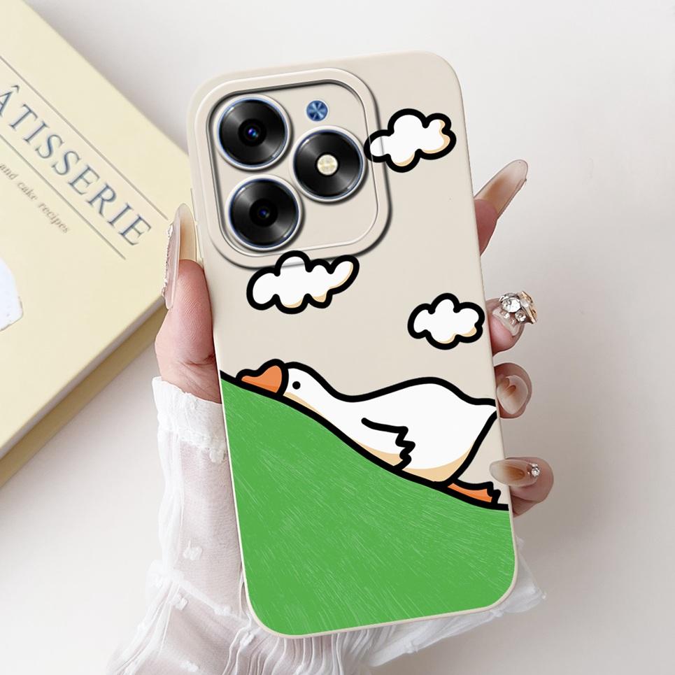 For Cover Tecno Spark Go 2024 Lovely Panda Funny Animals Meme Funda Etui For Tecno SparkGo 2024 Soft Liquid Silicone BG6 Cases