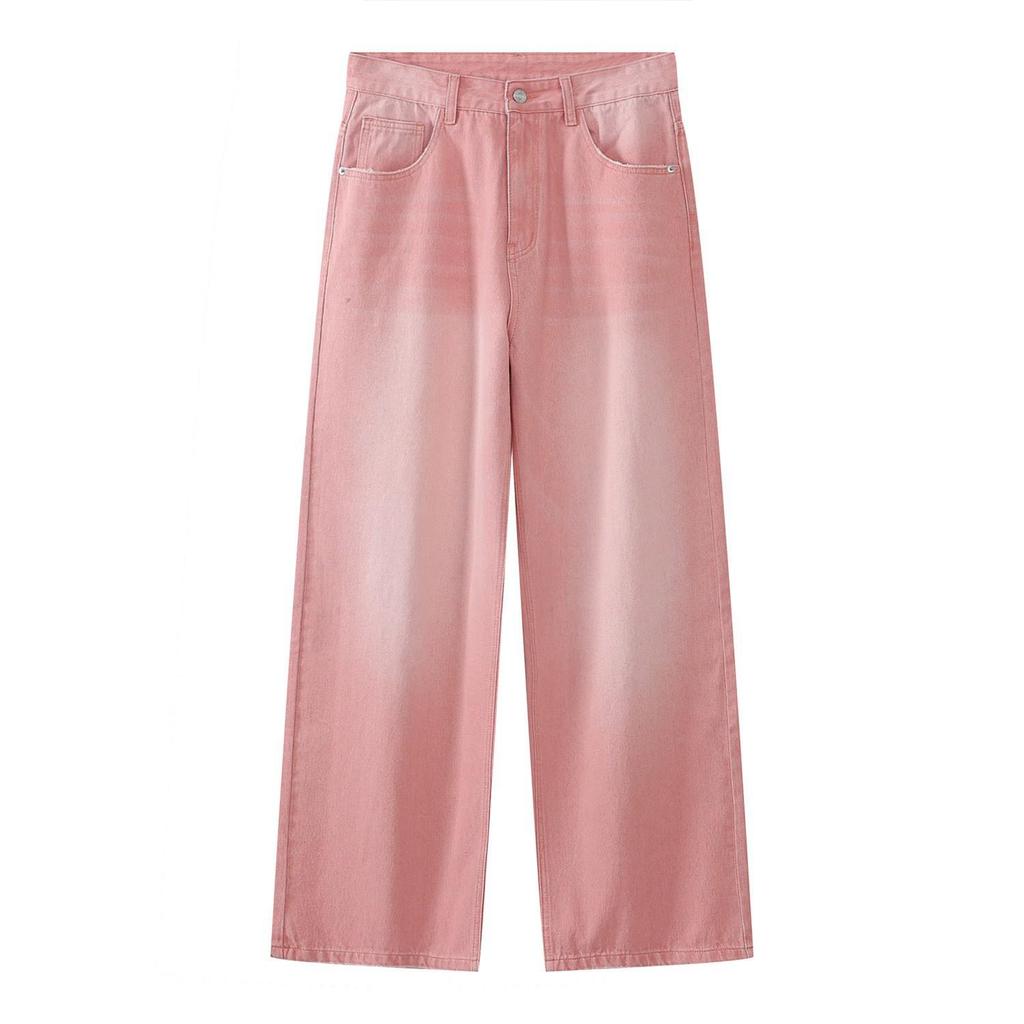 Carmour Denim | Retro Colorful Washed Wide-Leg White Jeans for Men & Women