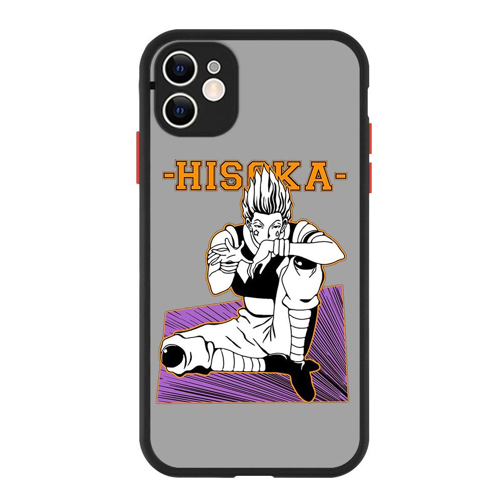 Hunter x hunter Hisoka Gon Killua Luxusní matný telefon CaFor iPhone 13 14 12 11 Pro Max XR XS X 7 8 Plus silikonový kryt nárazníku