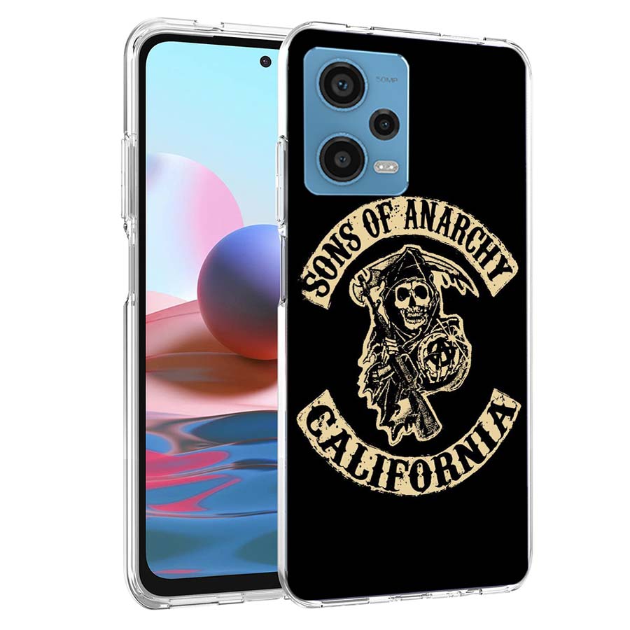 Sons of Anarchy Phone Case For Redmi Note 13 12 14 15 Pro Plus 13R 11 11T 11E 11S 10 Pro 10S 9 9S Cover Cell Clear TPU Capa Case