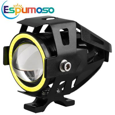 Motorcycle Headlight Fog Lights Super Bright Abgle Eyes Additional Spotlights Universal Moto Auxiliary U7 Mini LED Driving Lamp