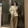 Korean Style White Blazer Loose Fit Spring Fall Jacket for Petite Women Casual Office Outfit