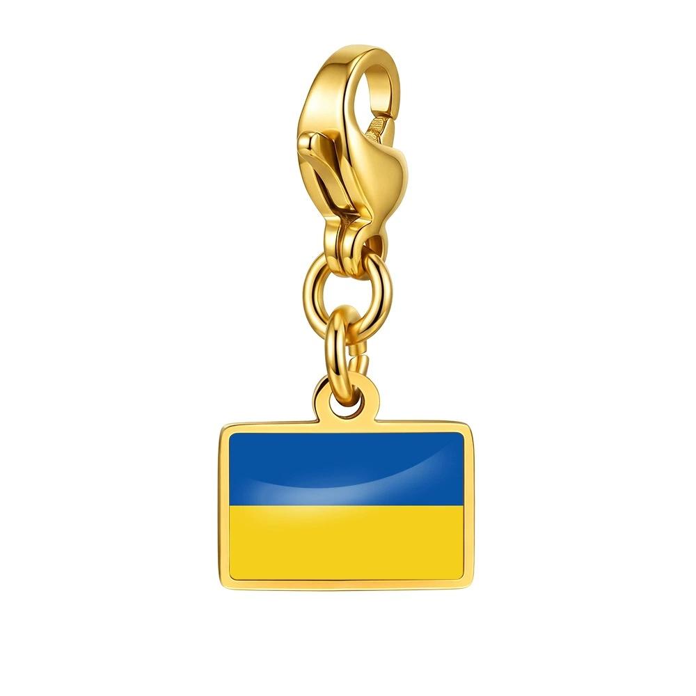 Country Flag Charms 10 Mm Pendant Necklace Bracelet Keychain Bagchain Stainless Steel Jewelry A Commemorative Gift For A Friend