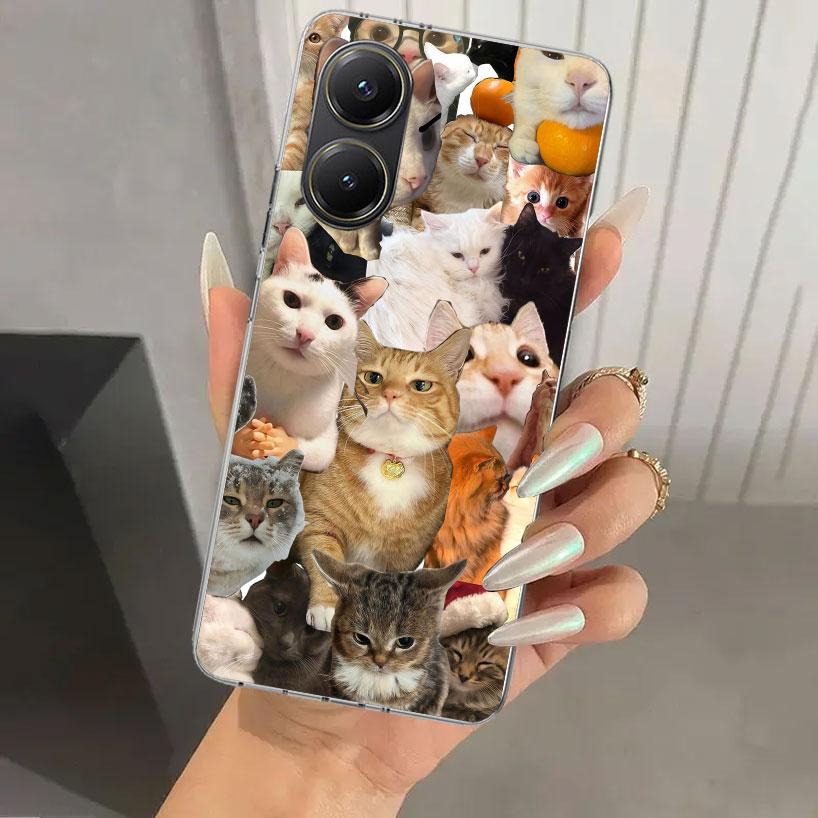 Crying Cat Memes Phone Case for Xiaomi Poco X5 X6 X7 Pro F7 Ultra M7 Redmi 15 15C 13 13C 12 12C 10 10A 10C 9 9A 9C 9T Shell Poco