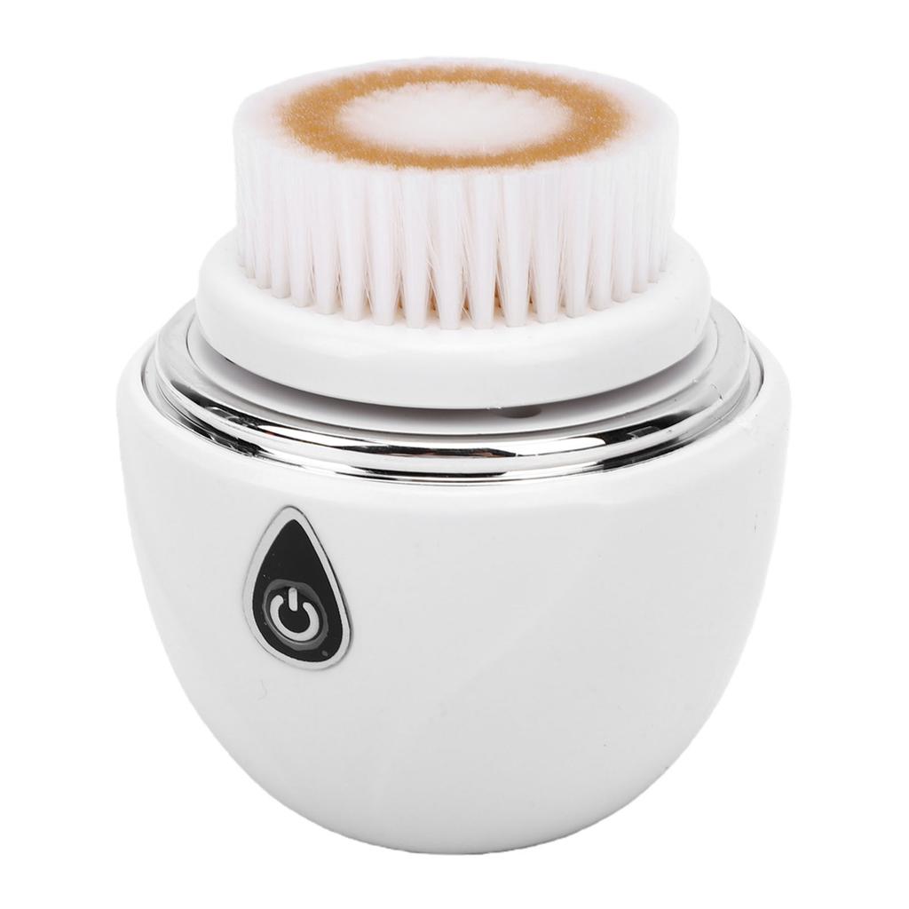 Electric Facial Cleansing Brush with Vibration Water Proof Portable Rechargeable Facial Cleaning Tool White