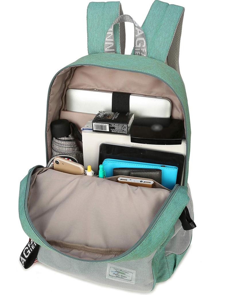 Mygreen Lightweight Backpack for Elementary School and Field Students, Travel, Trips, 18L, Water-Repellent (Blue)