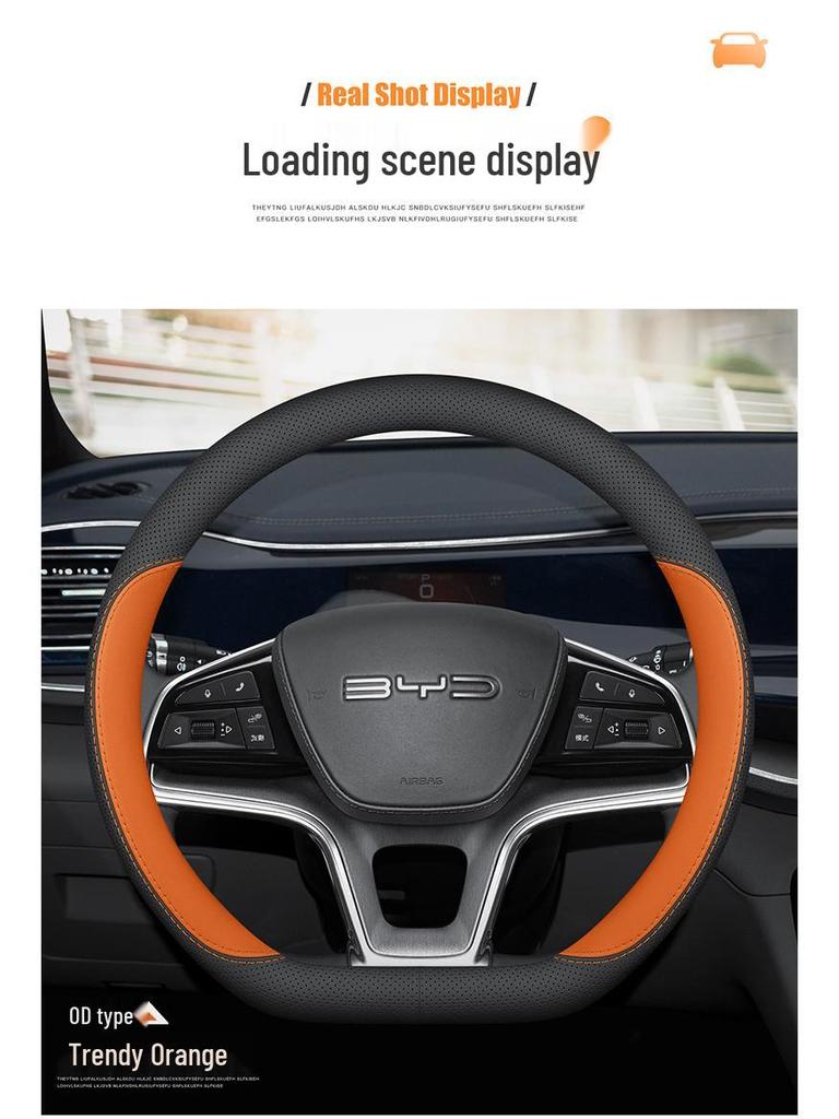 BYD Qin PLUS Seagull Song Seal Dolphin Yuan Sea Lion Han Car Steering Wheel Genuine Leather Cover