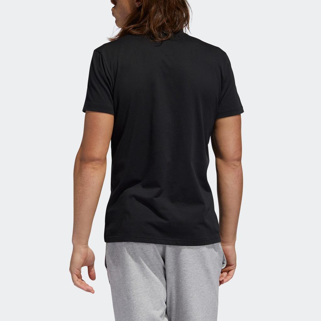 adidas T Shirts Men's Black Crew Neck Moderate Straight Fit GF1627