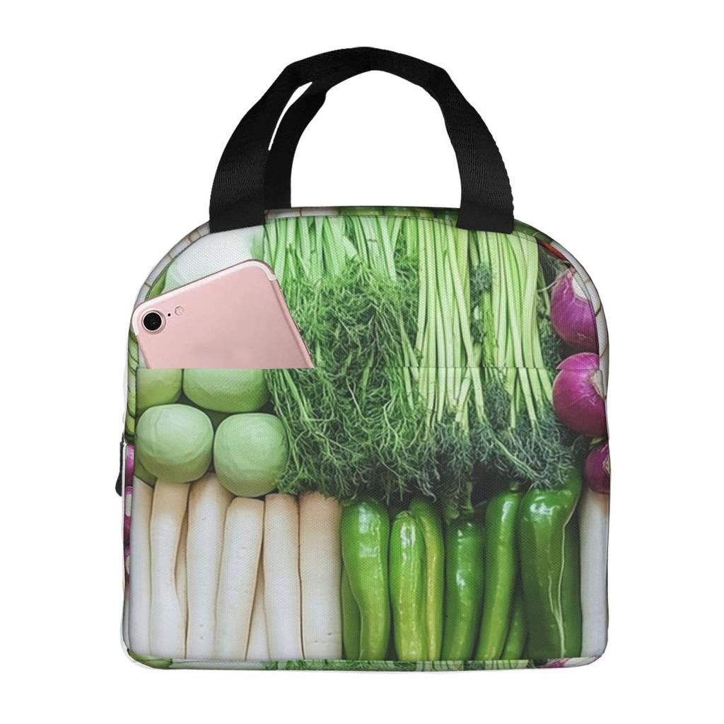 Fresh Vegetable Pattern Insulated Lunch Bag for Kids School Cooler Thermal Food Box Tote Portable Lunch Boxes Container