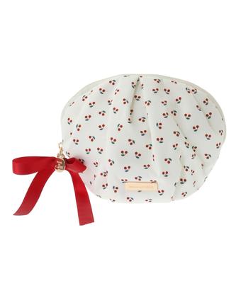 Maison De Fleur Cherry Print Pouch, Women's, Ivory