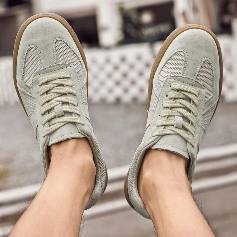 Fashion Mesh Cloth Men Casual Shoes Lace-Up Breathable Skate Shoes Fashion Men Male Comfortable Walking Shoe All-match Outdoor Flats