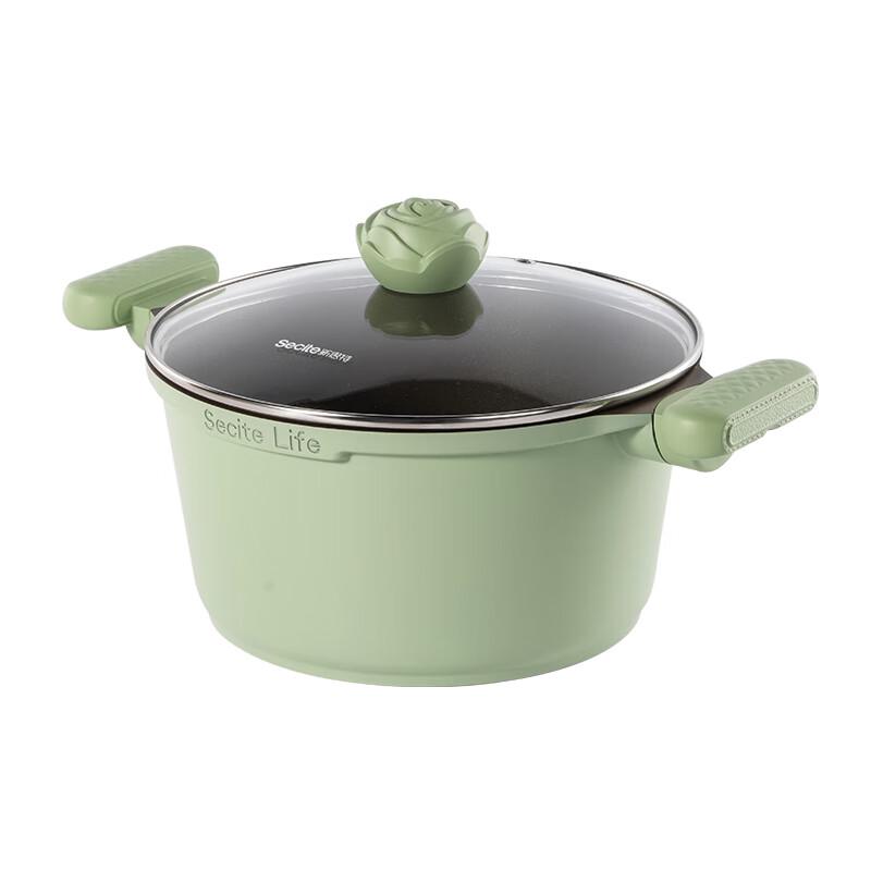 New Site Tea Rose Series 24CM Titanium Alloy Soup Pot