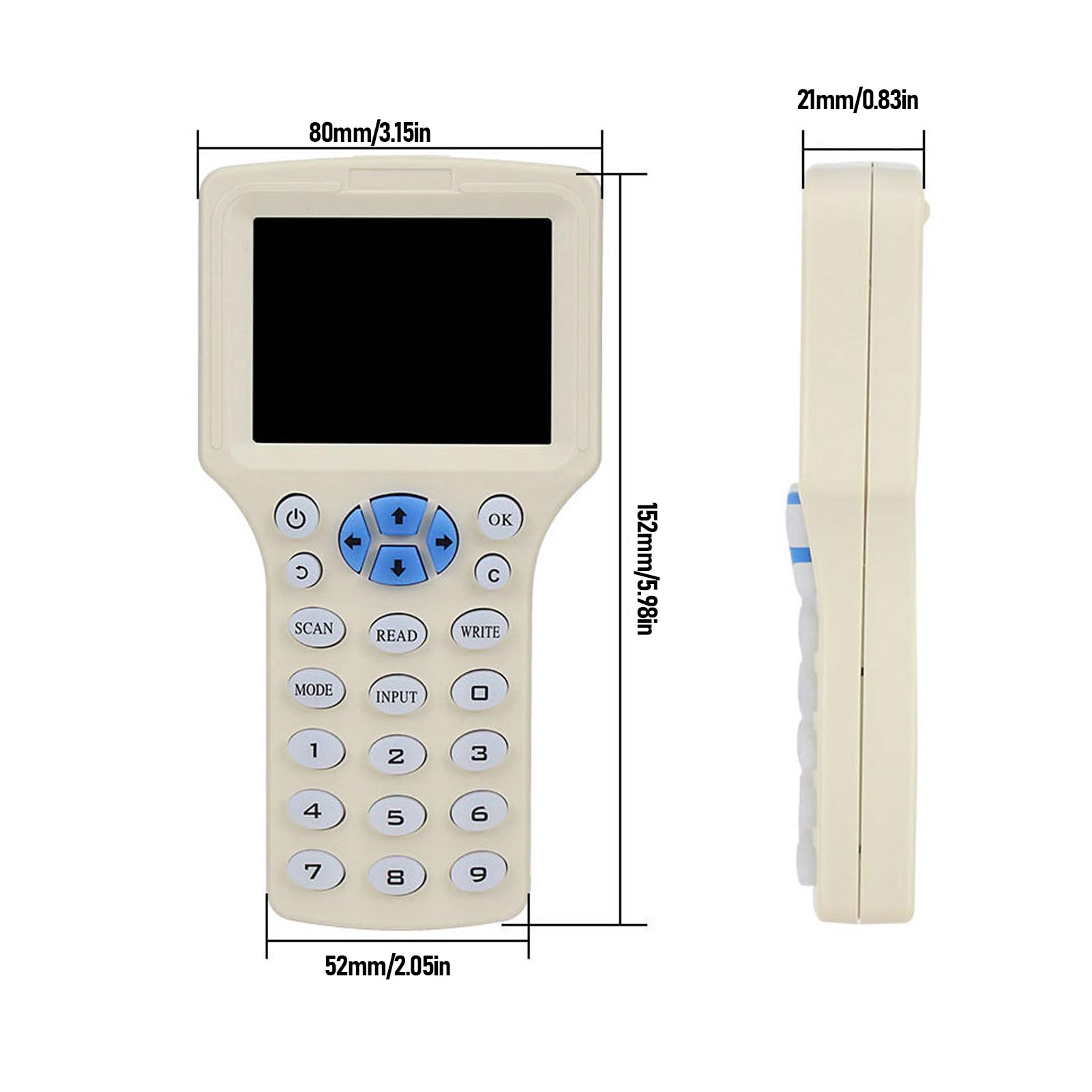 

Card Reader Writer Cloner Copier English Support 10 Frequency for IC Card Key Fob 13.56mhz UID Access Control System червоний