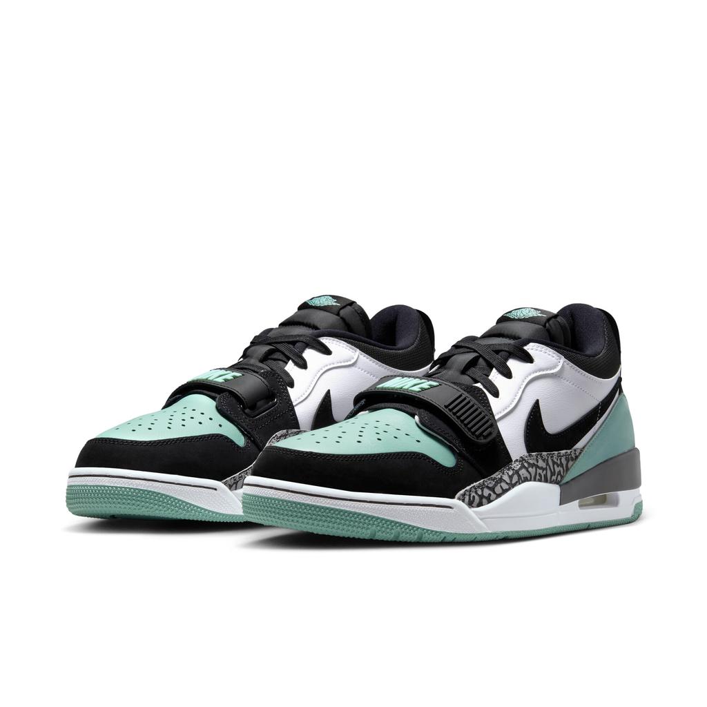 New Jordan Legacy 312 Anti Slip Wear Resistant Low Top Vintage Basketball Shoes Men's White Black Green CD7069-109