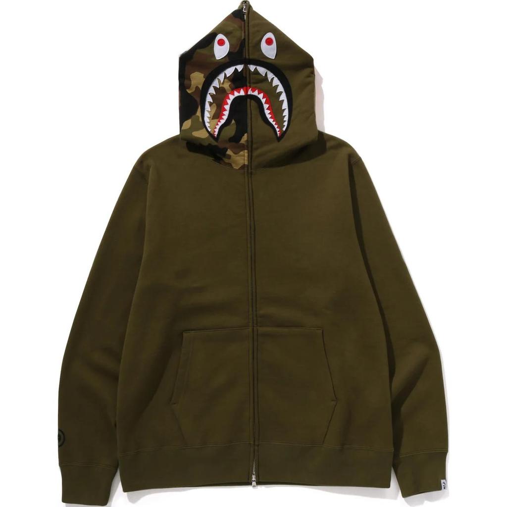 Bape A Bathing Ape Shark-pattern Hooded Zip-up Sweatshirt Unisex 0ZXSWM115005N