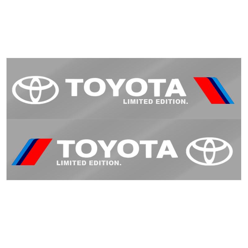

2Pcs Car Body Decoration Stickers Door Personalized Sporty Stickers for Toyota Trd GR C-hr Prado Rav4 Yaris Hilux Prius Avensis Corolla TOYOTA белый
