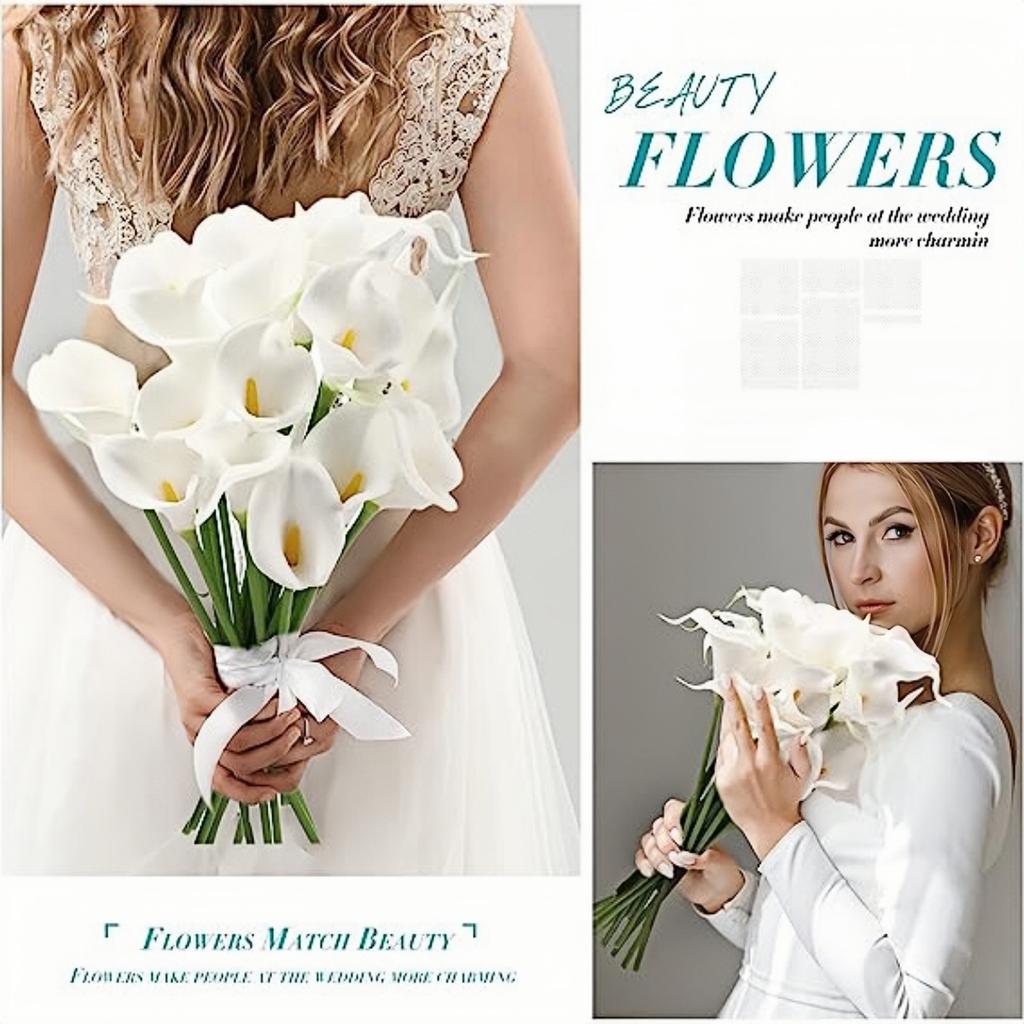 5/10Pcs White Calla Lily Artificial Flowers for Wedding Bouquet Bride Shower Blessing Gift Home Decoration Fake Flowers