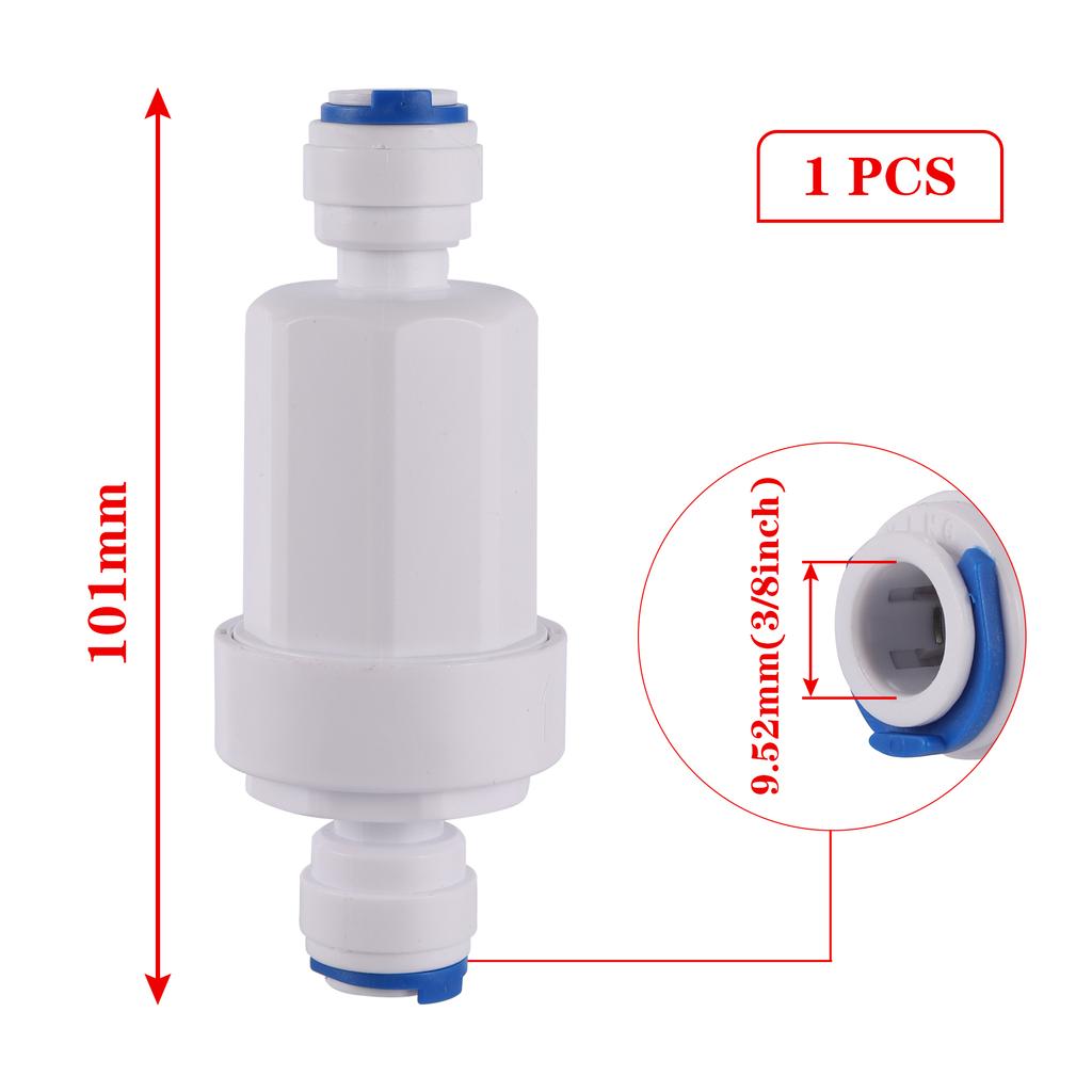 3/8" Garden Irrigation Hose Fitting Bulkhead Straight Head Slide Lock Straight Push 40 Micron Filter Pipe Purifier Accessories