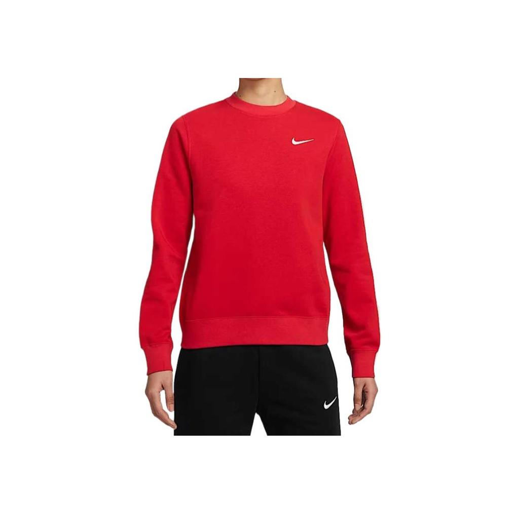 New Nike Club SS25 Sweatshirt Women's University Red IB8752-657