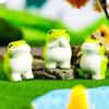 Yousheng Mini Resin Frog Figurine Small Little Animal Ornament Cartoon Miniature Frog Statue for Micro Fairy Garden Landscape DIY Terrarium Crafts