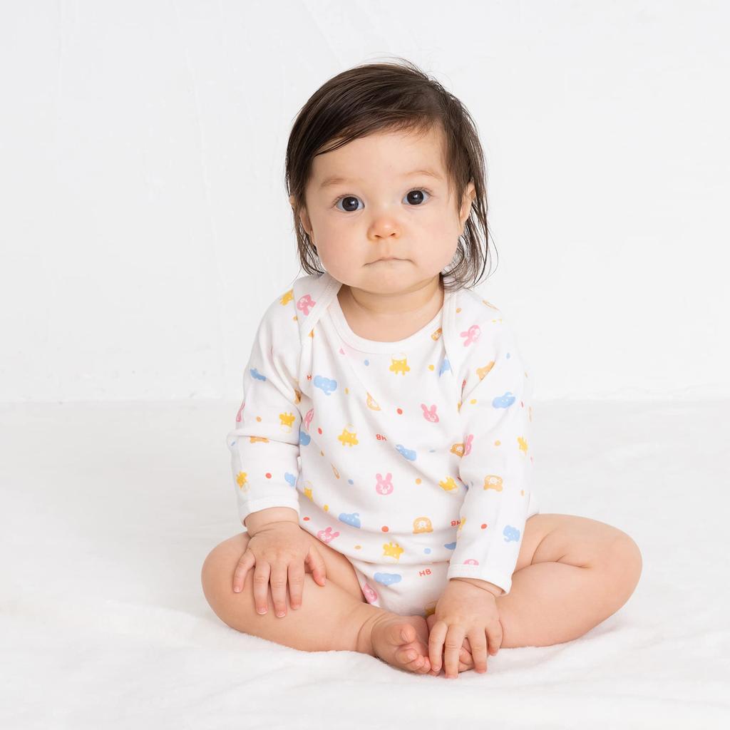 MIKI HOUSE HOT BISCUITS Long Sleeve Body Kids' Shirt, Blue, 80cm, 70-1526-577