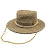 2023 Summer sun hat Lafite grass French straw hat Women's chain decorated straw hat Holiday Sun hat Punk style  beach