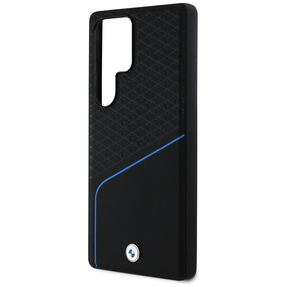 Etui Bmw Leather Textured And Smooth     Magsafe Do Samsung Galaxy S25 Ultra Czarny