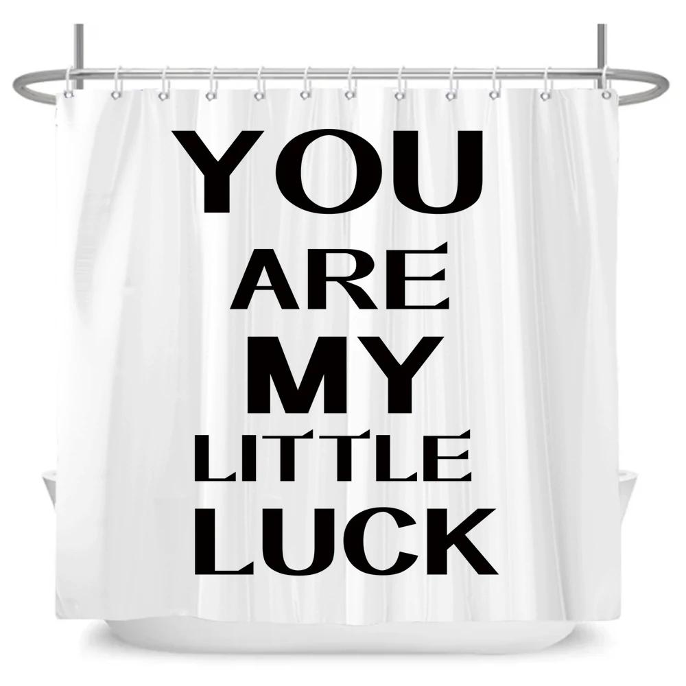 

Скандинавский Минимализм Искусство Слово Занавеска для Душа Минималистичная Белая с Принтом Занавеска для Ванны и Душа Водонепроницаемая Занавеска для Ванной Комнаты Декорация W90xH180cm