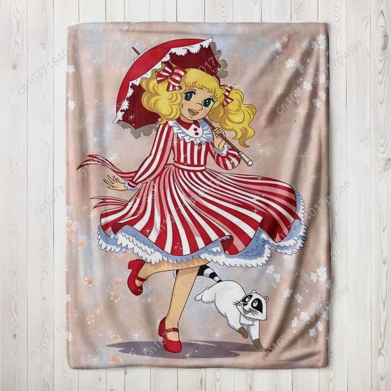 Anime Candy Blanket, All-Season Comfort Wrap for Sofa Office Travel - Digital Print Glam Style Ideal Christmas Birthday Gift 75cmx90cm