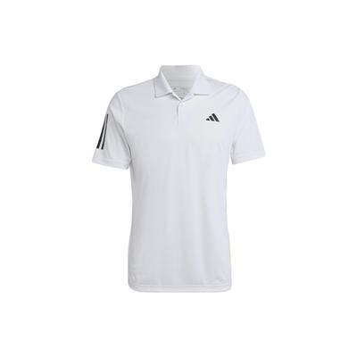 Club Three Stripe Logo Short Sleeve Polo Shirt Men Tops White HS3268