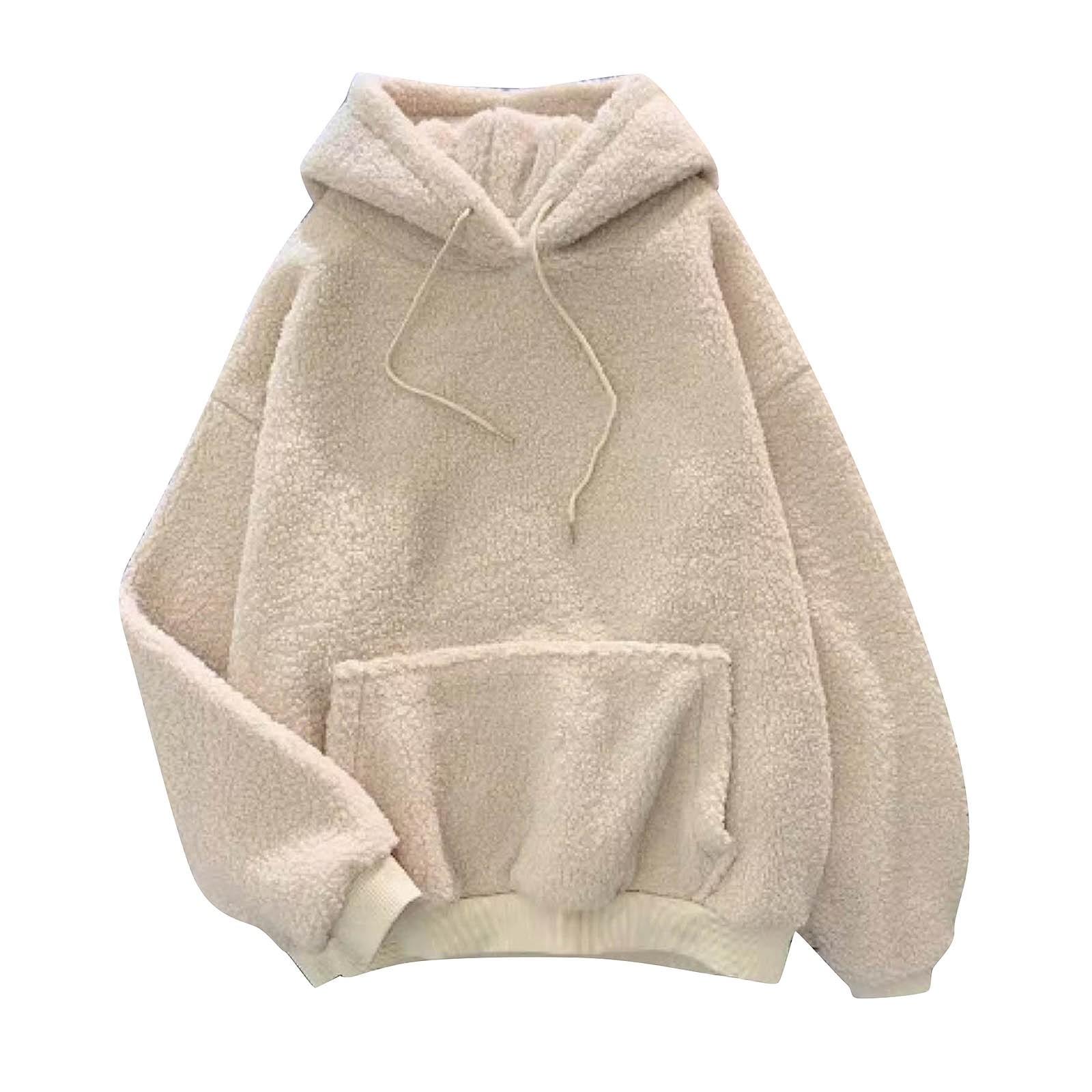 

Женская толстовка из овчины и бархата, утолщенная, свободная, пуловер, толстовка XL хаки