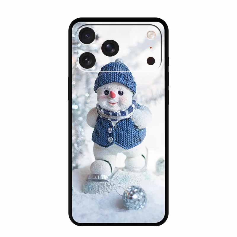 For iPhone 17 Pro Max Cover iPhone17 Pro Back Protective Phone Case For iPhone 17 Air Santa Christmas Soft Silicone TPU Coque
