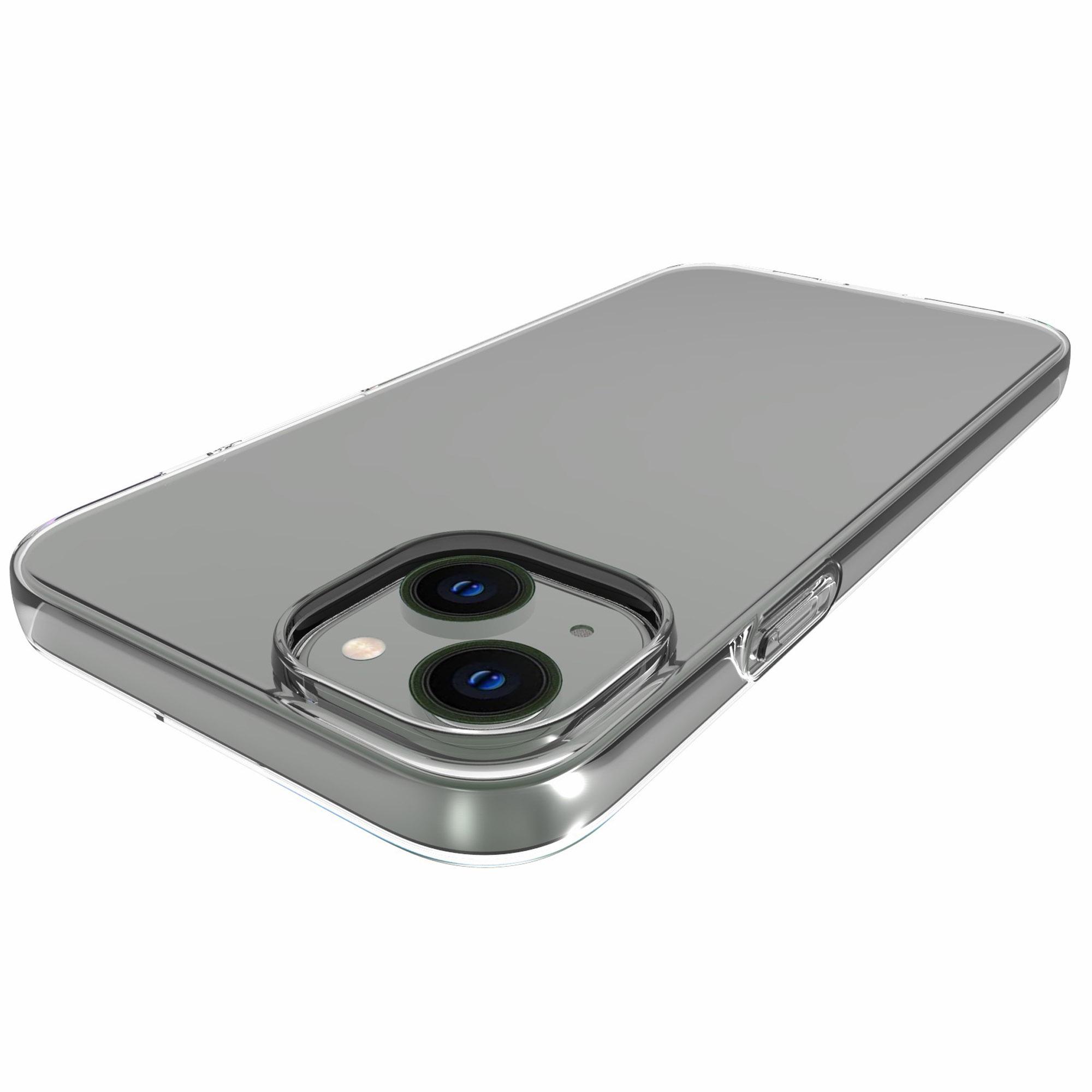 

For iPhone 14 Plus 6.7 inch Transparent TPU Phone Case Watermark-free Texture Inside Soft Back Phone Cover A