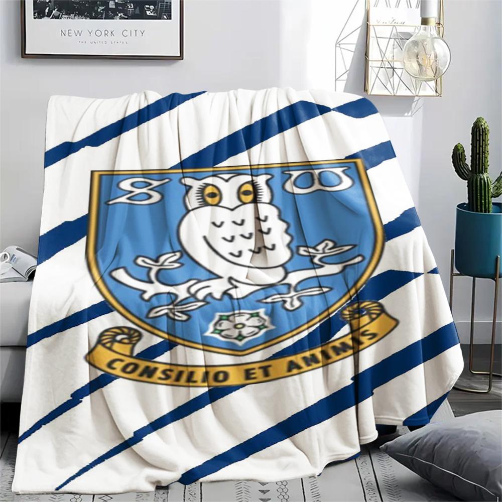 1 Stück Sheffield Wednesday Football Club Gemustertes Flanell-Kuscheldecke Geeignet für alle Jahreszeiten für Heimdekoration Wärme und Komfort Geschenke Feiertagsgeschenk