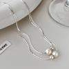 2023 Exquisites Minimalistisches Perlen-Schlüsselbein-Kette - Vielseitiges Ins-Stil Rundperlen-Design für Damen