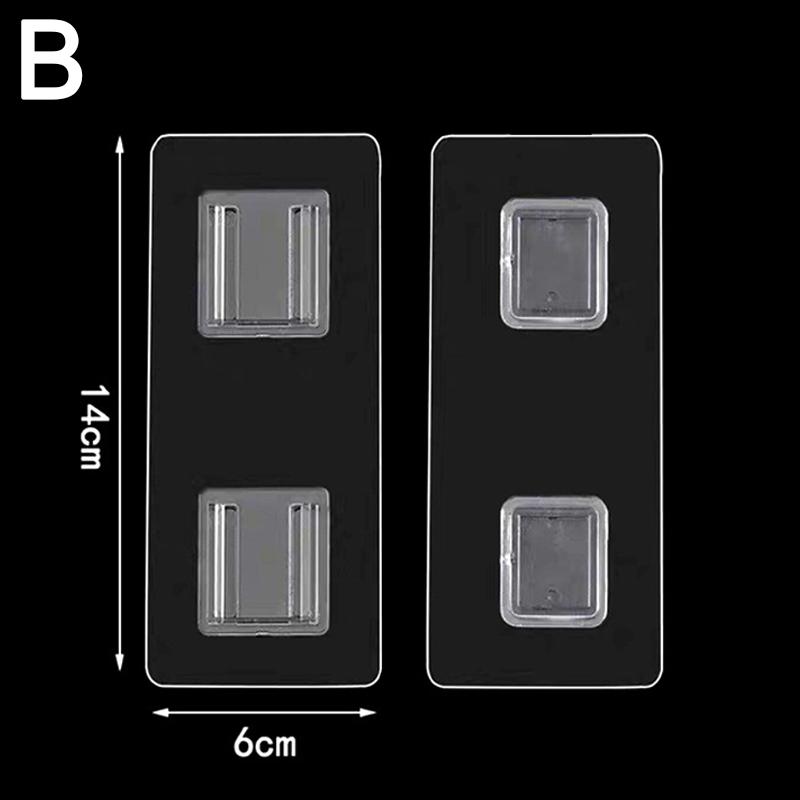 2/30pcs Double-Sided Hooks Self-Adhesive Wall Hook Multi-Purpose Transparent Hooks Waterproof Clothes Towel Hook Storage Tools