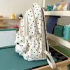 Girls Student Backpack with Polka Dot Color Block Design, Lightweight Bookbag with Padded Back Support for and High School Teens
