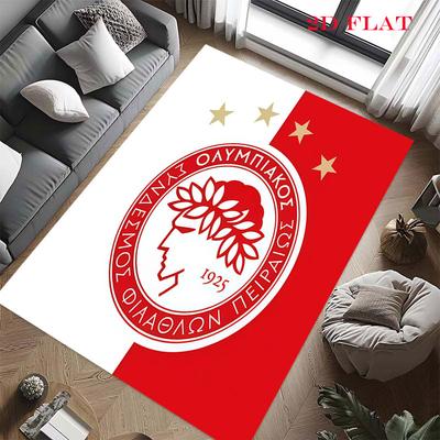 Olympiacos Poster Carpet Rug for Living Room Bedroom Home Sofa Decoration,Kids Play Nonslip Floor Mat