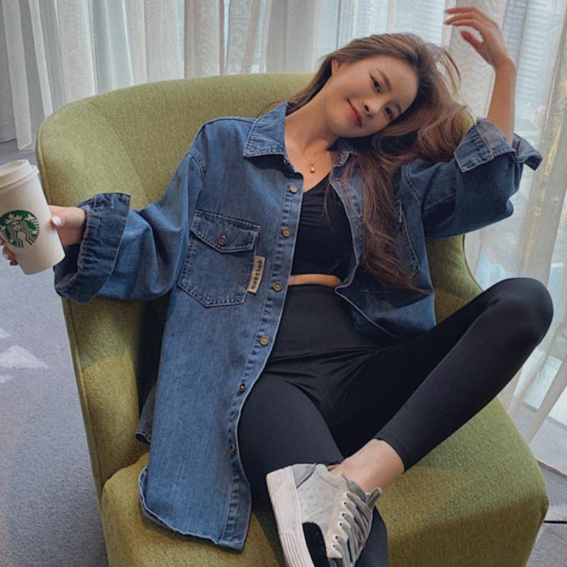 Layered Denim Jacket: Women's Loose Slim Fit, Trendy Korean Style, Spring/Autumn 2022