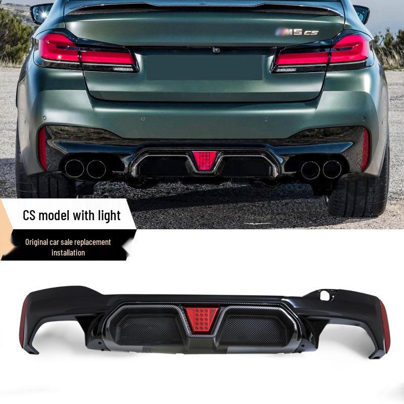 Compatible BMW New 5 Series Front & Rear Lip Kit (525/530Li) - Black Warrior MP Modification Kit.