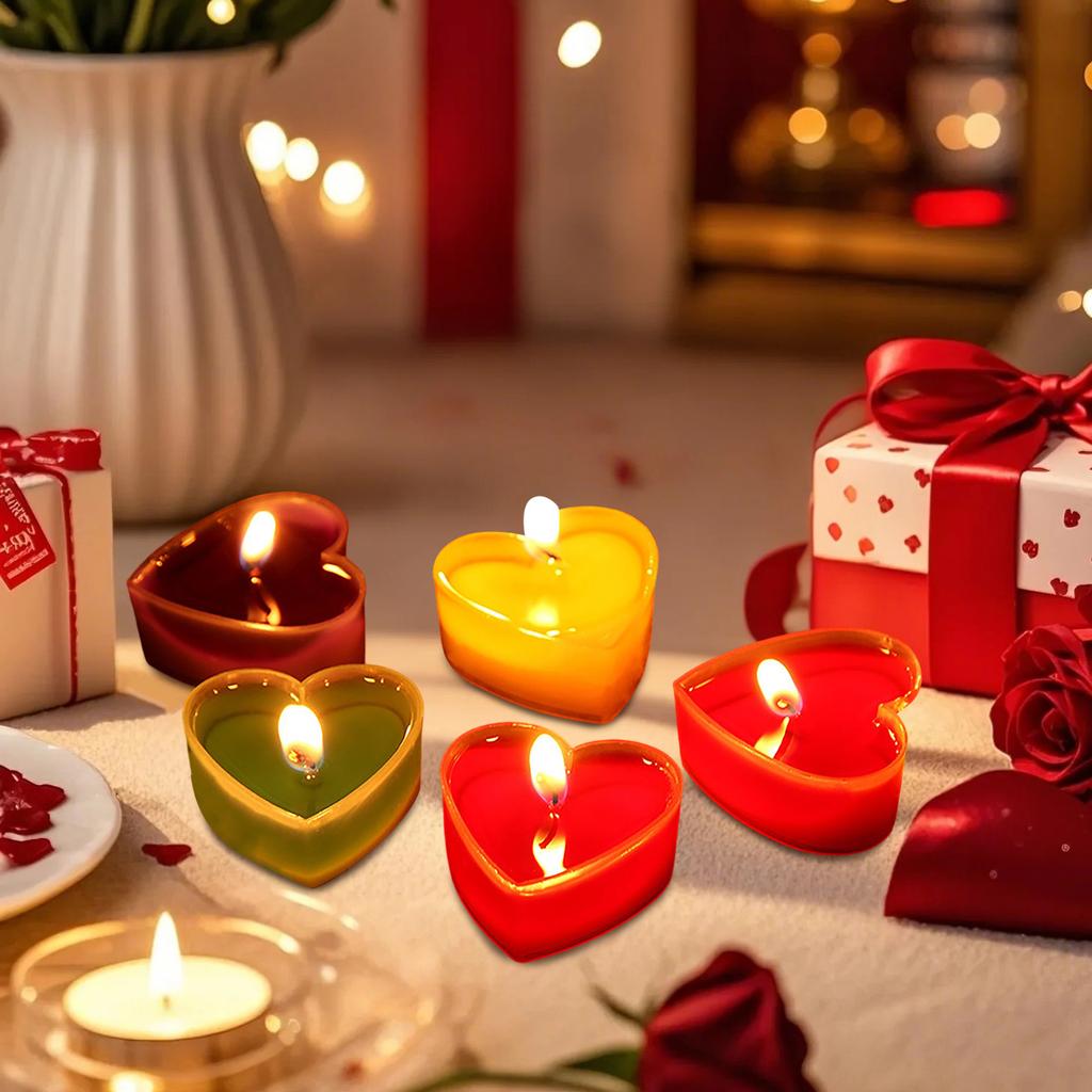 Heart Shaped Rose Scented Candle, Love Candle, Natural Soy Wax Decorative Candle, Wedding Party Birthday Christmas Valentine's Day Candle