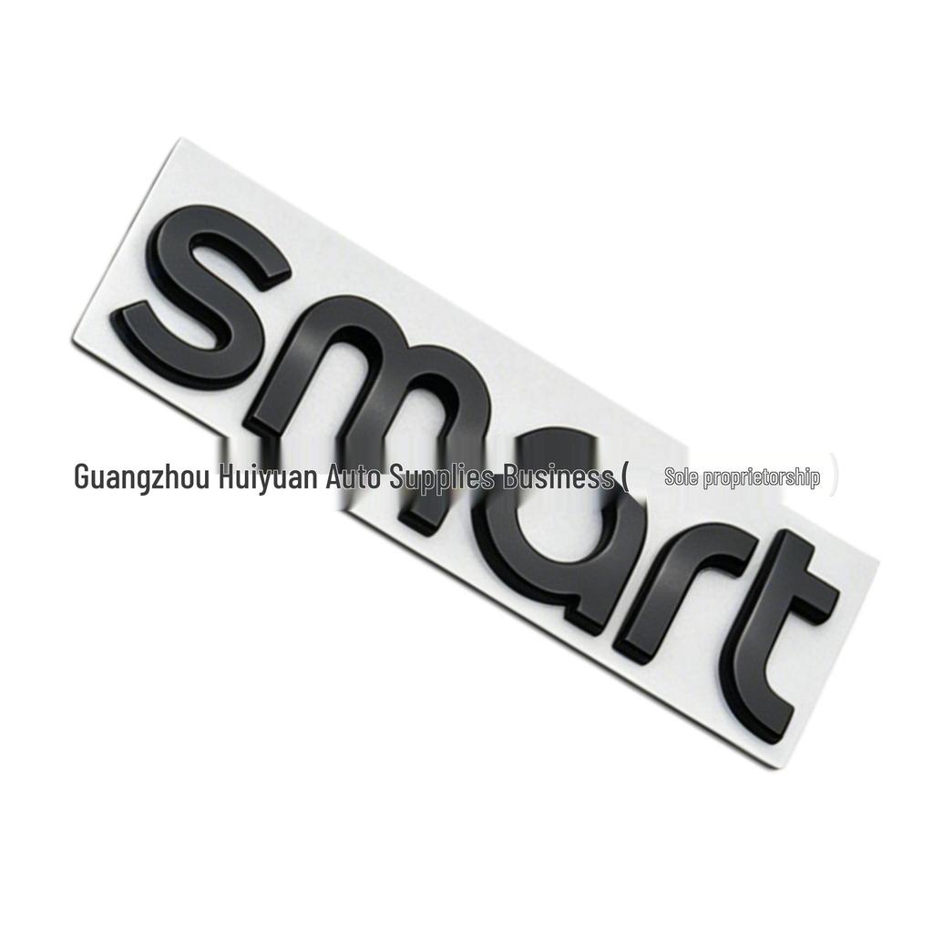 Compatible with SMART Car Metal Logo Sticker for Front, Rear, and Hood.