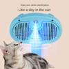 2024 Newly Upgraded Pet Antibacterial Spray Hair Comb Three in One UVC Blue Light Spray Brush Cleaning Sterilization Comb