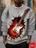 3D Printed Guitar Piano Drums Sweatshirt Men Muisc Instruments Pattern Round Neck Pullovers Long Sleeves Unisex Hoodies 2026 New