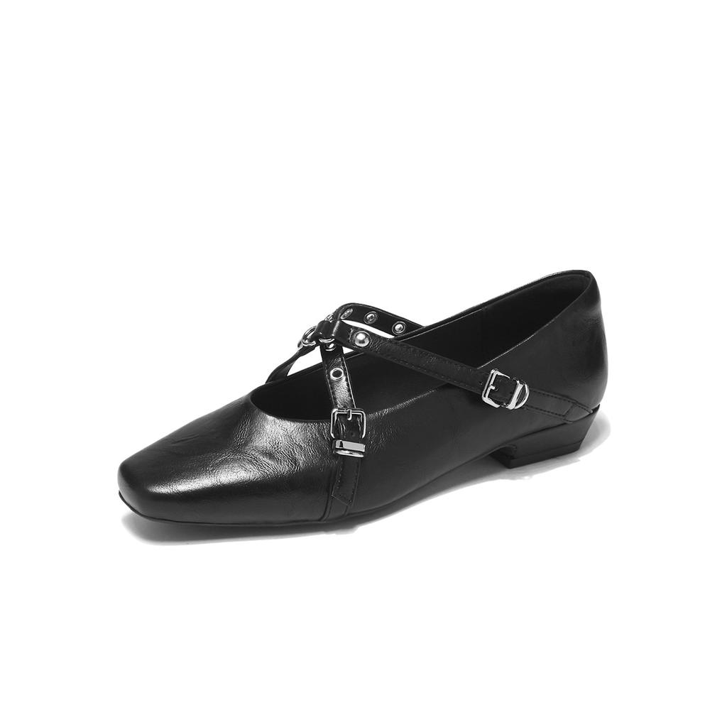 Mary Jane single shoes, new spring thick heels, not tired feet, commuting small leather shoes, shallow mouth single shoes