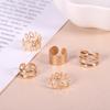 Creative Ear Cuff Set: Five-Piece Fashionable Solid-Color Clip Collection