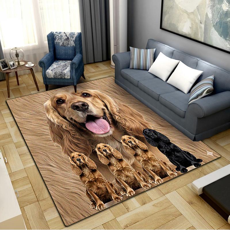 American Cocker Spaniel Carpet Rug for Living Room Bedroom Home Sofa Decoration,Kids Play Non-slip Floor Mat