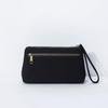 YONBEN Canvas Wristlet Bag Wallet with Card Slots and Phone Pocket - Lightweight Passport Holder for Women (Color: Black)